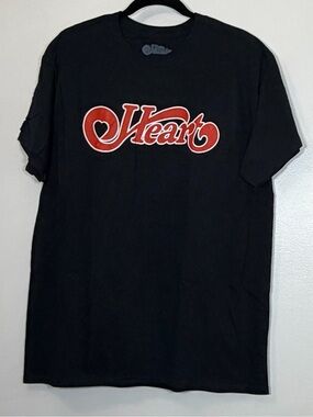 🆕 Heart Logo Black Graphic Tee - Band Shirt